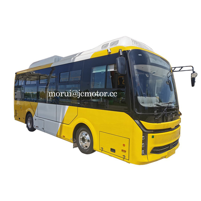 7.7m ZEV ইলেকট্রিক পাবলিক বাস পূর্ণ লোড 200 কিমি ডান হাত ড্রাইভ দৃশ্যমান শাটল বাস