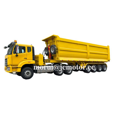 ডংফেং ভারী ডাম্প ট্রাক 6X4 ট্র্যাক্টর 100 টন ট্যাপার সেমি ট্রেলার খনির 50Cbm