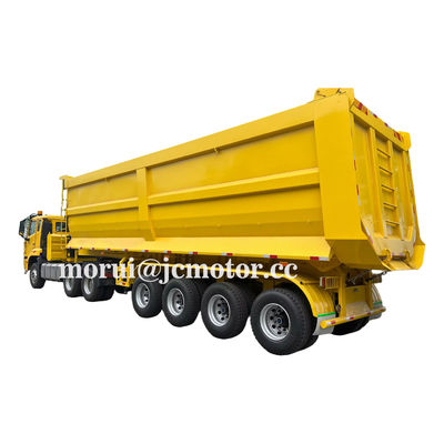 ডংফেং ভারী ডাম্প ট্রাক 6X4 ট্র্যাক্টর 100 টন ট্যাপার সেমি ট্রেলার খনির 50Cbm