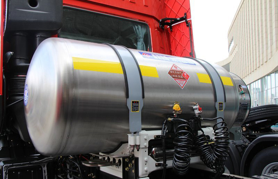 LNG 6x4 হেভি ডিউটি ​​ট্রাক্টর ট্রাক 470hp ট্র্যাকশন ভর 39.5 টন লজিস্টিক ট্রান্সপোর্ট