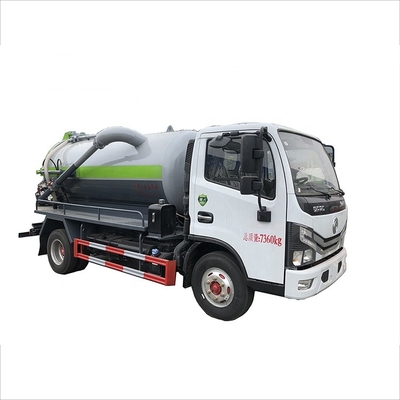 ছোট DONGFENG স্যুয়েজ ভ্যাকুয়াম ট্যাঙ্কার 6MT ট্যাঙ্ক ডিজেল ইঞ্জিন 4.7 Cbm