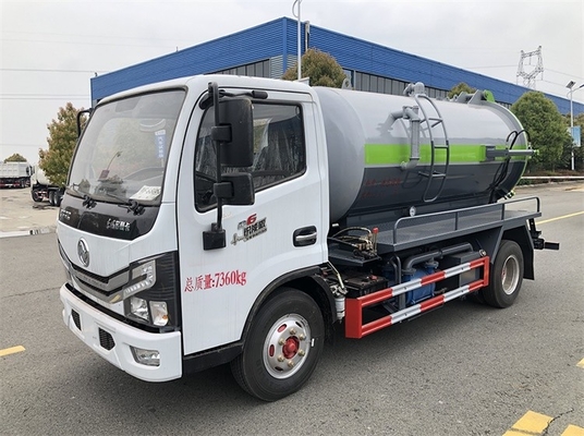 ছোট DONGFENG স্যুয়েজ ভ্যাকুয়াম ট্যাঙ্কার 6MT ট্যাঙ্ক ডিজেল ইঞ্জিন 4.7 Cbm