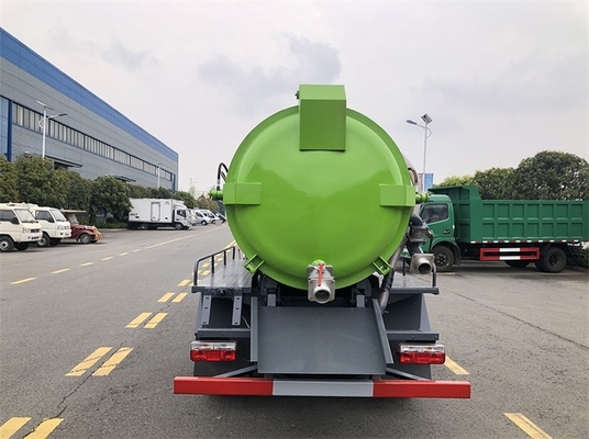 ছোট DONGFENG স্যুয়েজ ভ্যাকুয়াম ট্যাঙ্কার 6MT ট্যাঙ্ক ডিজেল ইঞ্জিন 4.7 Cbm