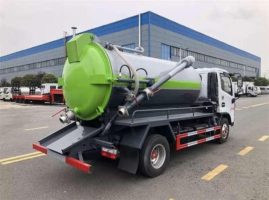 ছোট DONGFENG স্যুয়েজ ভ্যাকুয়াম ট্যাঙ্কার 6MT ট্যাঙ্ক ডিজেল ইঞ্জিন 4.7 Cbm