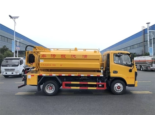 3308mm হুইলবেস মিউনিসিপ্যাল ​​স্যানিটেশন ট্রাক 6MT ভ্যাকুয়াম সাকশন স্যুয়েজ ট্রাক